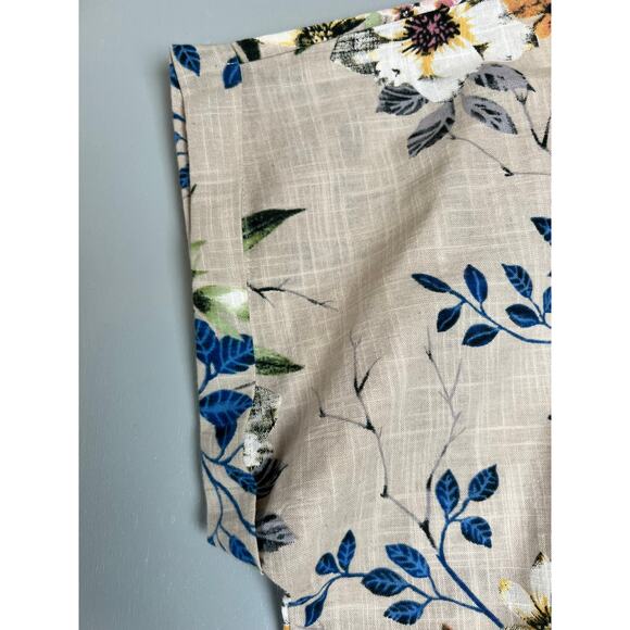 RD & KoKo Linen Floral Blouse Women’s 1X Short Sleeve Top NEW WITH TAGS - Picture 6 of 7